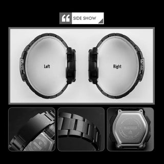 SKMEI Watch Men's Watch Fashion Sport Watches Stainless Steel Strap Mens Watches Stopwatch Chronograph Waterproof Wristwatch Men ALODIA STORE