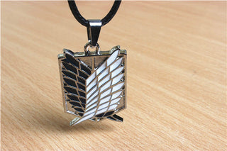 Metal Anime attack on the wings of freedom titanium necklace Shingeki no Kyojin cosplay necklace necklace necklace survey ALODIA STORE
