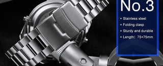 SINOBI Men's Sports Watch Luxury Male Stainless Steel Chronograph Quartz Watches Military Wrist Watch Gift for Men Reloj Saat ALODIA STORE