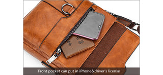JEEP BULUO Man Leather Bag Shoulder Crossbody Bags For Men Cow Split Leather Male iPad Business Messenger Bag ALODIA STORE