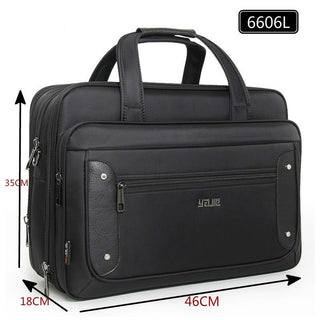 Large Capacity Business Men 17 Inches Briefcases Black Bags Men's Waterproof Computer Laptop Briefcase Male Travel Shoulder Bag ALODIA STORE