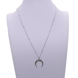Hot Sale Delicate Moon pendant Necklace Jewelry Curved Moon Necklace Gold color 925 Silver Moon Necklace Jewelry Birthday Gift ALODIA STORE