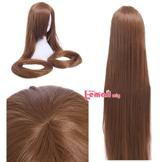 L-email wig Synthetic Hair 60inch 150cm Long Blonde Wig Chobits Chi Cosplay Wigs Straight Beige Black Halloween Cosplay Wig ALODIA STORE