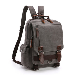 Scione Small Canvas Backpack Men Travel Back Pack Multifunctional Shoulder Bag Women Laptop Rucksack School Bags Female Daypack ALODIA STORE