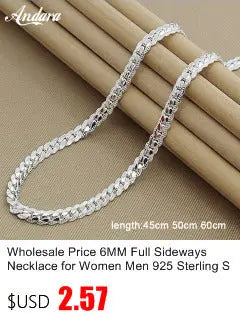 New Fashion 925 Sterling Silver Big Love Heart Pendant Necklace For Women Silver 925 Jewelry Necklace ALODIA STORE