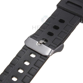 Silicone Watchbands 18 20 22mm Men Black Sports Diving Rubber Watch Strap Silver Stainless Steel Buckle ALODIA STORE
