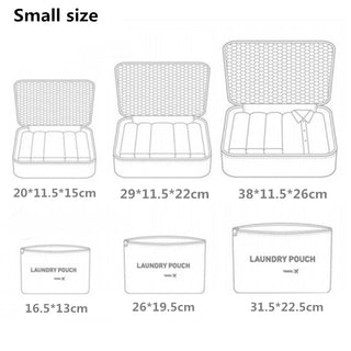 RUPUTIN 6Pcs/set Baggage Travel Organizer Bags waterproof ALODIA STORE