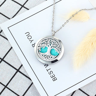 UBELIEVE 30MM Perfume Diffuser Necklace Pendant  Aromatherapy Locket Jewelry Essential Oil Locket Necklace For Women ALODIA STORE