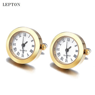 Battery Digital Watch Cufflinks For Men Lepton Real Clock ALODIA STORE