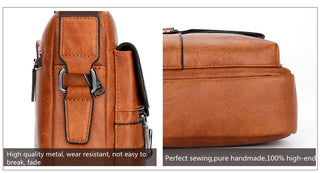 JEEP BULUO Man Leather Bag Shoulder Crossbody Bags For Men Cow Split Leather Male iPad Business Messenger Bag ALODIA STORE
