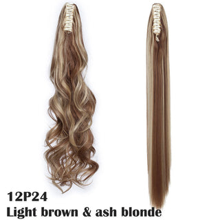 HAIRRO Claw Clip On Ponytail Hair Extension Synthetic Ponytail Extension Hair For Women Pony Tail Hairpiece Curly Style ALODIA STORE