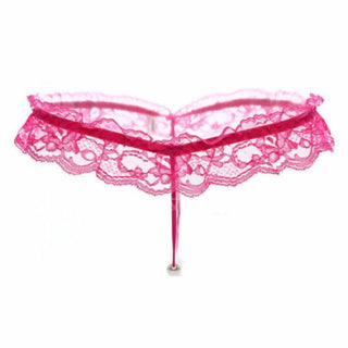 Sexy Women Pearl Panties Lace G String Temptation Underwear Ladies Tanga Hipster Thong Transparent Dessous Elastic Underpants ALODIA STORE