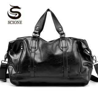 Fashion Men's Travel Bags Luggage Waterproof Suitcase Duffel Bag Big Large Capacity Bags Casual High-Capacity PU Leather Handbag ALODIA STORE