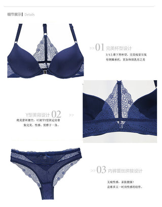 Color ABC Cup Bra and Panty Set Women Bras Sets  Lady Underwear ALODIA STORE