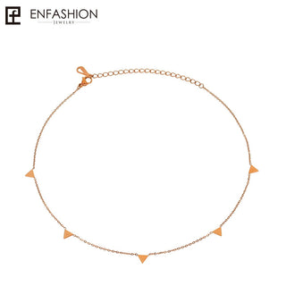 Enfashion Geometric Triangle Circle Star Choker Necklace Gold color Necklaces Pendants Stainless Steel Necklace Women chocker ALODIA STORE