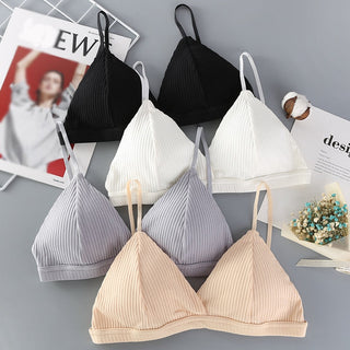 Sexy Women's Bra Sexy Lingerie Triangle Cup Threaded Cotton Bralettes Comfortable Brassie Female Seamless Underwear ALODIA STORE