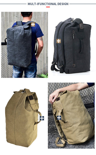 Large Man Travel Bag Mountaineering Backpack Male Luggage Canvas Bucket Shoulder Army Bags For Boys Men Backpacks mochilas XA88C ALODIA STORE