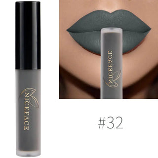 NICEFACE Lip Gloss Nude Matte Liquid Lipstick Lipgloss Waterproof Lip - Alodia Store