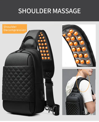 EURCOOL Messenger Bag for Men Black Crossbody Bags men for 7.9" iPad W