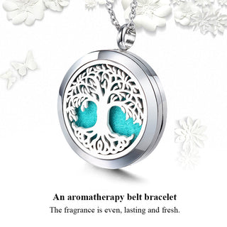 UBELIEVE 30MM Perfume Diffuser Necklace Pendant  Aromatherapy Locket Jewelry Essential Oil Locket Necklace For Women ALODIA STORE