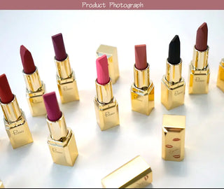Pudaier Matte Lipstick Waterproof Lip Makeup 26 Colors Long Lasting Moisturizer Lip Tint Korean Black Velvet Nude Matte Lipstick - Alodia Store