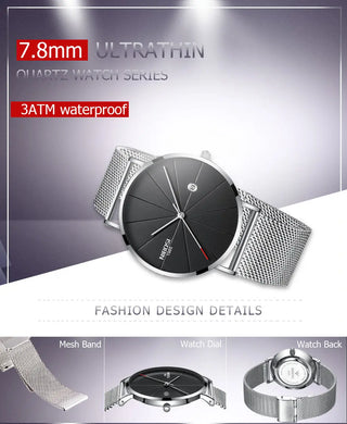 NIBOSI Ultra Thin Fashion Men Watch Top Luxury Brand Business Quartz Watches Waterproof Sports Watch Men Clock Relogio Masculino ALODIA STORE