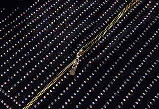 HAGEOFLY Women Bling Bling Long Sleeve Dress Black V-Neck Full Sleeve Women Casual Office Dress Party Dress Brazil Vestidos XXL ALODIA STORE