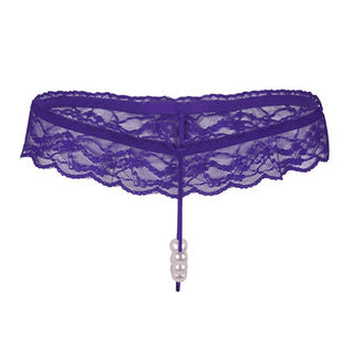 Sexy Women Pearl Panties Lace G String Temptation Underwear Ladies Tanga Hipster Thong Transparent Dessous Elastic Underpants ALODIA STORE
