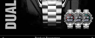 SINOBI Men's Sports Watch Luxury Male Stainless Steel Chronograph Quartz Watches Military Wrist Watch Gift for Men Reloj Saat ALODIA STORE