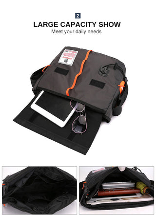 Brand Satchel Bags Mens Travel Waterproof Nylon Single Shoulder Bag Crossbody Bag Messenger Bag for Men Casual Bag XA204ZC ALODIA STORE