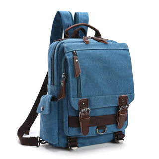 Scione Small Canvas Backpack Men Travel Back Pack Multifunctional Shoulder Bag Women Laptop Rucksack School Bags Female Daypack ALODIA STORE