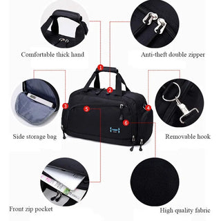 Hot Waterproof Nylon Travel Handbag Men Fashion Carry On Weekend Bags Vintage casual Duffel Shoulder Bags women Overnight Bag ALODIA STORE