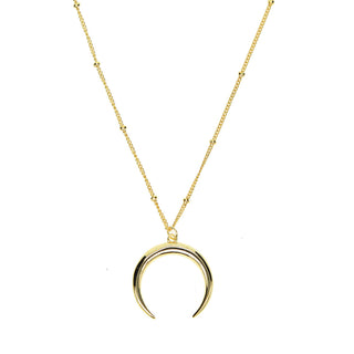 Hot Sale Delicate Moon pendant Necklace Jewelry Curved Moon Necklace Gold color 925 Silver Moon Necklace Jewelry Birthday Gift ALODIA STORE
