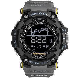 SMAEL Mens Watch Military Waterproof Sport WristWatch Digital Stopwatches For Men 1802 Military Electronic Watches Male Clock ALODIA STORE