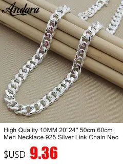 New Fashion 925 Sterling Silver Big Love Heart Pendant Necklace For Women Silver 925 Jewelry Necklace ALODIA STORE