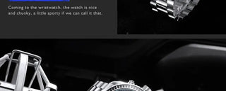 SINOBI Men's Sports Watch Luxury Male Stainless Steel Chronograph Quartz Watches Military Wrist Watch Gift for Men Reloj Saat ALODIA STORE