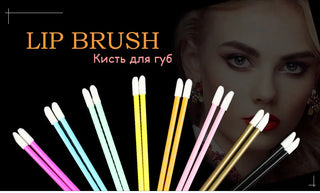 Disposable Lip Brushes 50pcs Eyelash Cleaning Makeup Removing Tools Lipstick Lip Gloss Mascara Wands Set Cosmetic Applicator ALODIA STORE