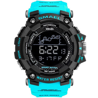 SMAEL Mens Watch Military Waterproof Sport WristWatch Digital Stopwatches For Men 1802 Military Electronic Watches Male Clock ALODIA STORE
