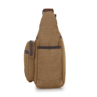 Men Canvas Shoulder Bag Multifunction Casual Travel Crossbody Bags Vintage Solid Zipper Men Messenger Top-handle Handbags ALODIA STORE