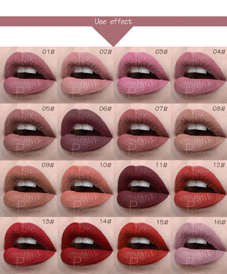 Pudaier Matte Lipstick Waterproof Lip Makeup 26 Colors Long Lasting Moisturizer Lip Tint Korean Black Velvet Nude Matte Lipstick - Alodia Store