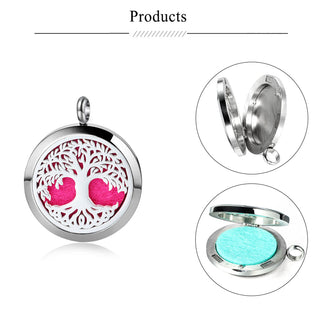 UBELIEVE 30MM Perfume Diffuser Necklace Pendant  Aromatherapy Locket Jewelry Essential Oil Locket Necklace For Women ALODIA STORE