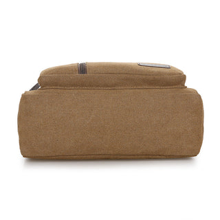 Men Canvas Shoulder Bag Multifunction Casual Travel Crossbody Bags Vintage Solid Zipper Men Messenger Top-handle Handbags ALODIA STORE