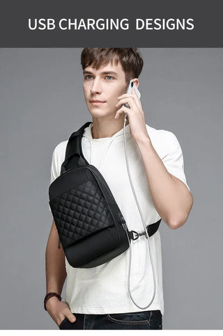 EURCOOL Messenger Bag for Men Black Crossbody Bags men for 7.9" iPad W