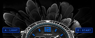 SINOBI Men's Sports Watch Luxury Male Stainless Steel Chronograph Quartz Watches Military Wrist Watch Gift for Men Reloj Saat ALODIA STORE