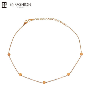 Enfashion Geometric Triangle Circle Star Choker Necklace Gold color Necklaces Pendants Stainless Steel Necklace Women chocker ALODIA STORE