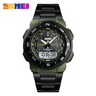SKMEI Men Watch Fashion Quartz Sports Watches Stainless Steel Strap Men Watches Top Brand Luxury Business Waterproof Wrist Watch ALODIA STORE