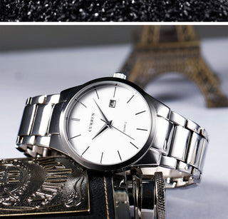 CURREN Top Brand Luxury Fashion Simple Men Watches Slim Steel Strap Waterproof Watch for Man Quartz Business Watch Clock 8106 ALODIA STORE