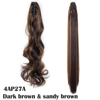 HAIRRO Claw Clip On Ponytail Hair Extension Synthetic Ponytail Extension Hair For Women Pony Tail Hairpiece Curly Style ALODIA STORE