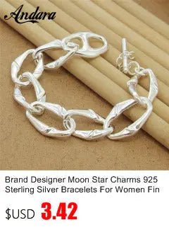 New Fashion 925 Sterling Silver Big Love Heart Pendant Necklace For Women Silver 925 Jewelry Necklace ALODIA STORE
