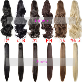 HAIRRO Claw Clip On Ponytail Hair Extension Synthetic Ponytail Extension Hair For Women Pony Tail Hairpiece Curly Style ALODIA STORE